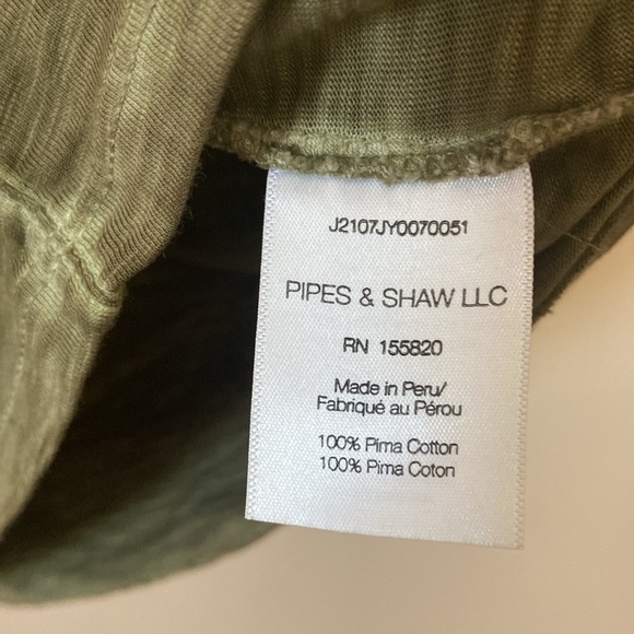 Veronica Beard -Bea Ruffle Tee In Army Green - Picture 5 of 9